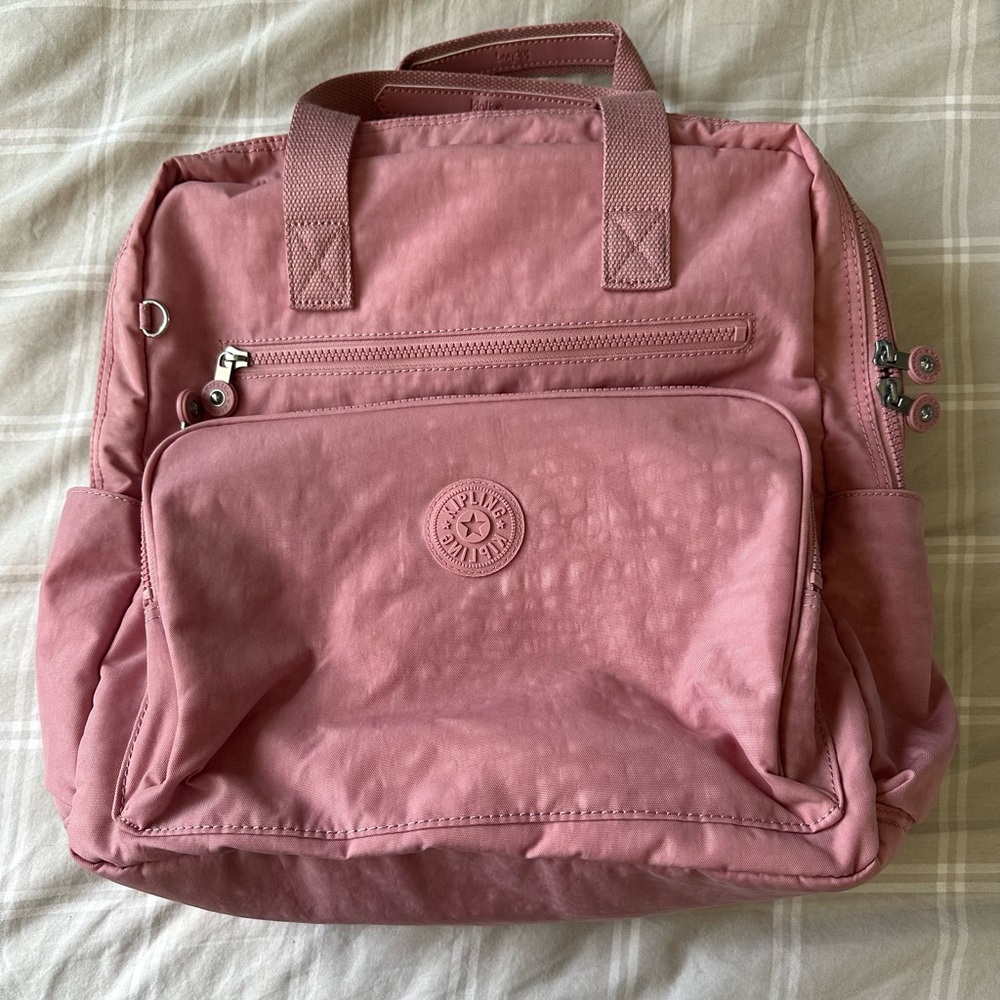 Pink Kipling Audrie Diaper Backpack